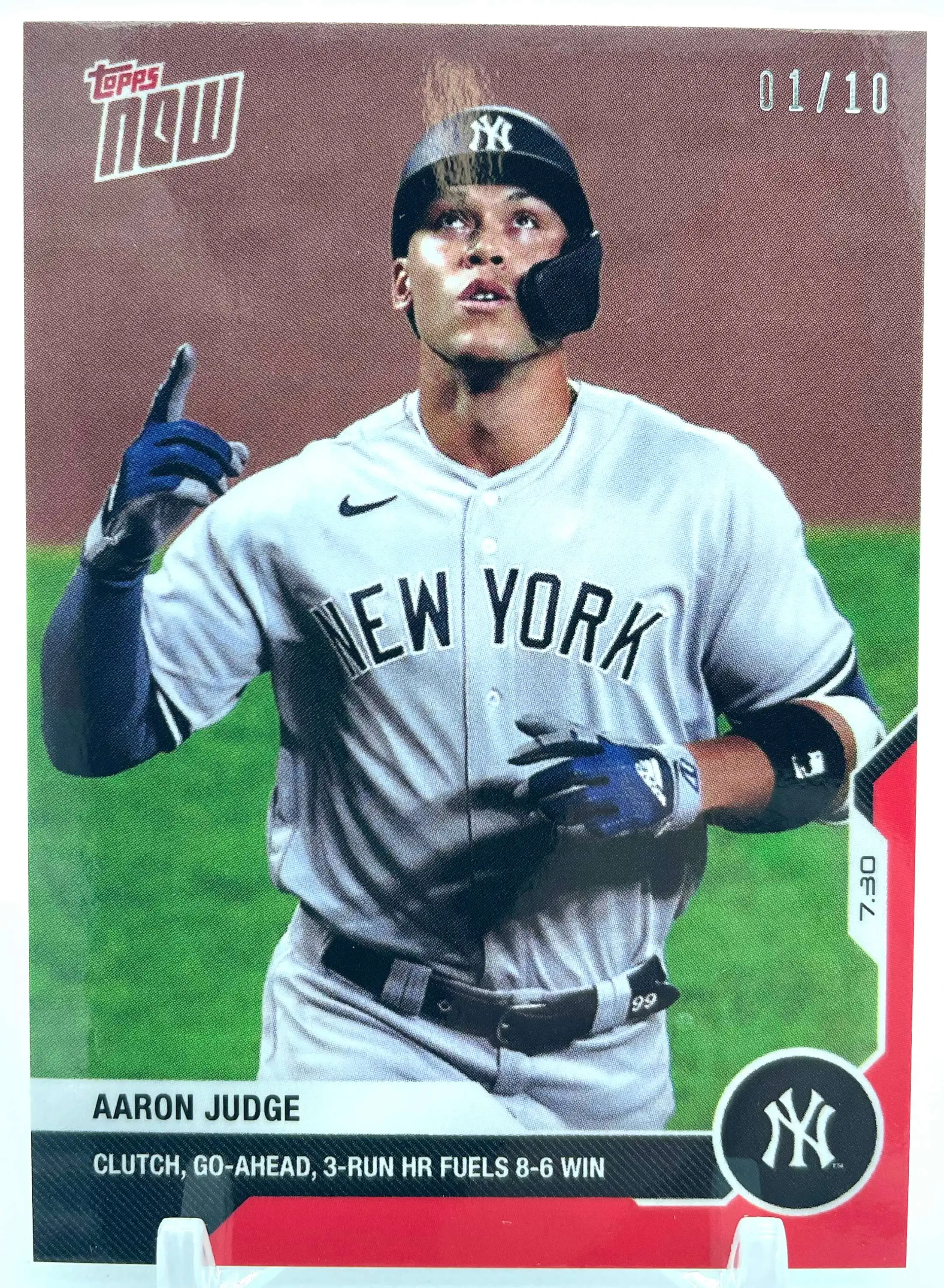 MLB New York Yankees 2020 Aaron Judge 110 Single Sports Card 37 Clutch,  Go-Ahead, 3-Run HR Fuels 8-6 Win - ToyWiz