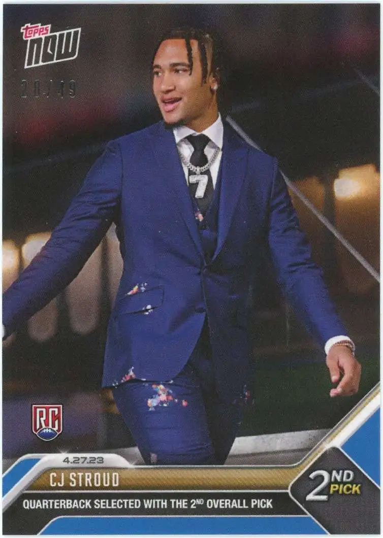 NFL Houston Texans 2023 NOW Football Single Card 2849 Blue CJ Stroud D ...