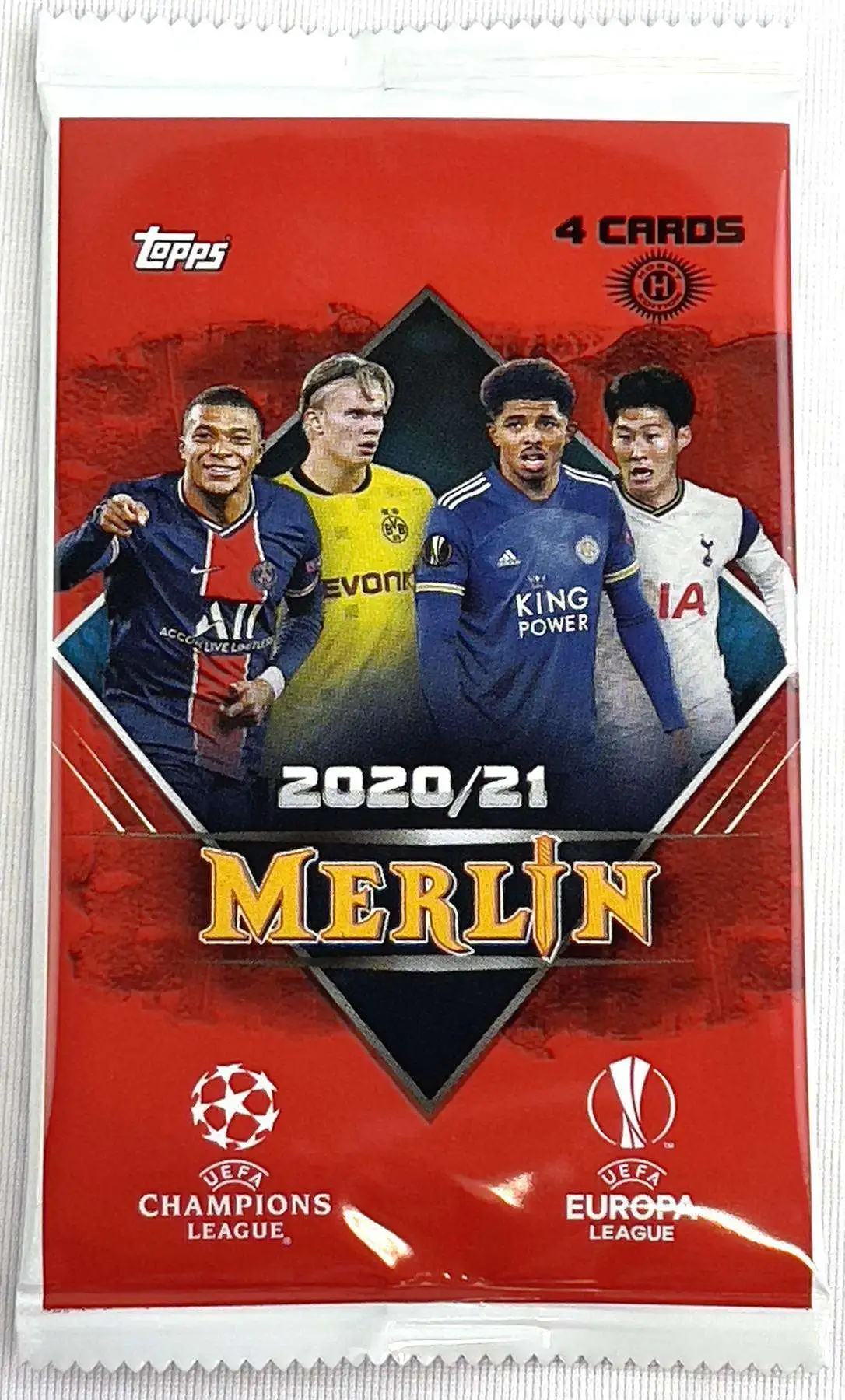 UEFA 2020-21 Trading Card Hobby Soccer Pack 4 Cards - ToyWiz