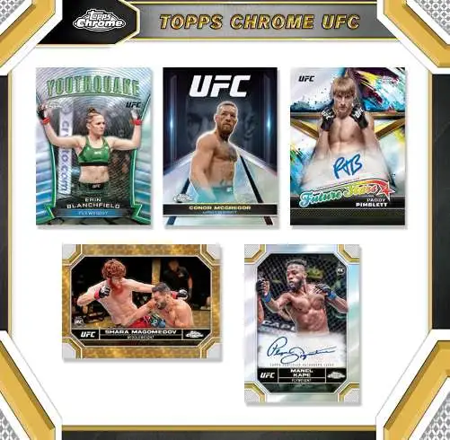 UFC Ultimate Fighting Championship 2024 Chrome Trading Card BLASTER Pack [4 Cards]