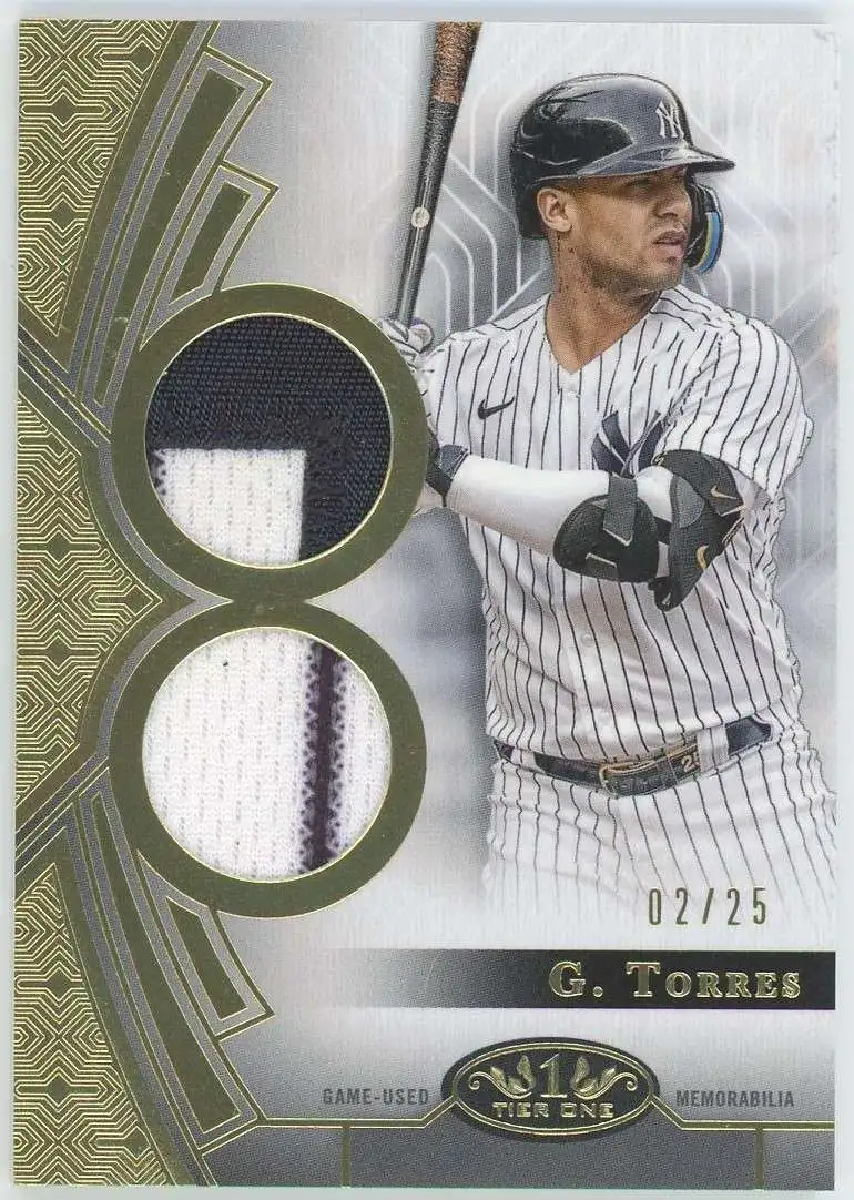 MLB 2023 Tier One Baseball 2/25 Gleyber Torres T1R-GT [Dual Relic]