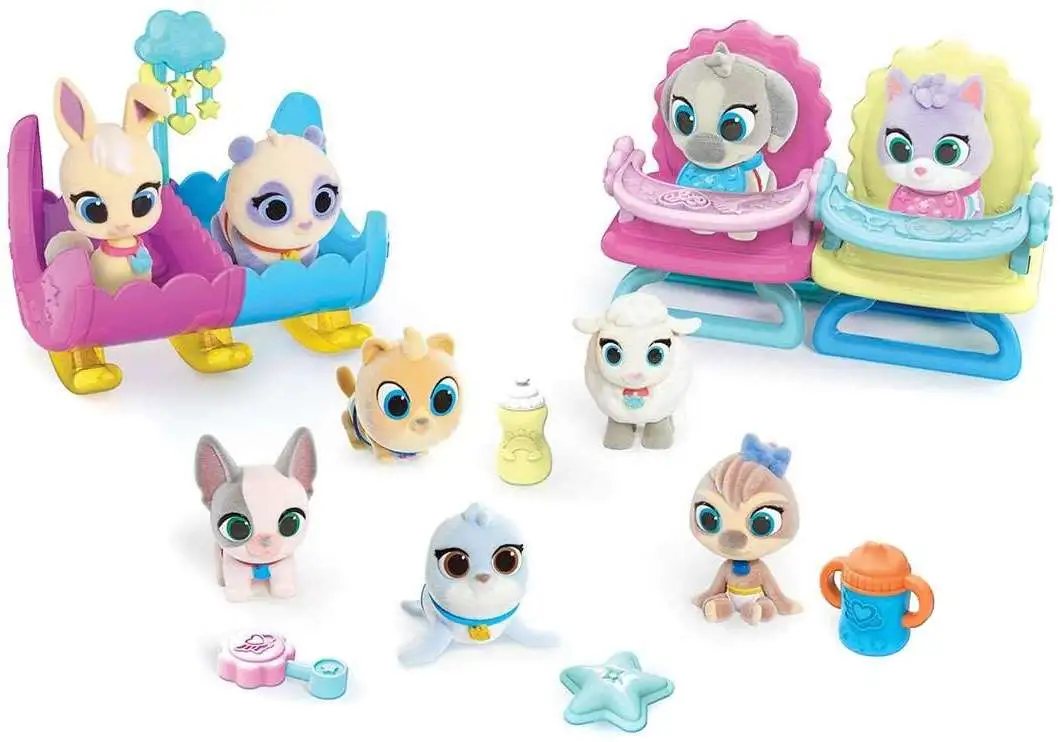 Original Disney TOTS Toys Tiny Ones Transport Service Surprise Babies  Nursery Care Set Collectible Figure Set Friends Figure Set