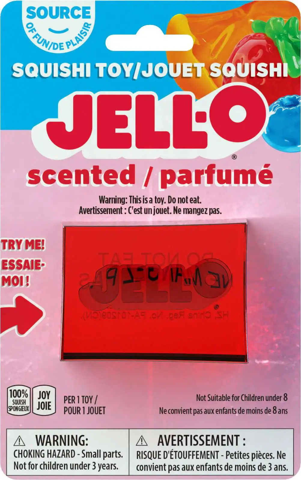 Jell-O Scented Squishy Toy [1 RANDOM Color/Scent] (Pre-Order ships April)