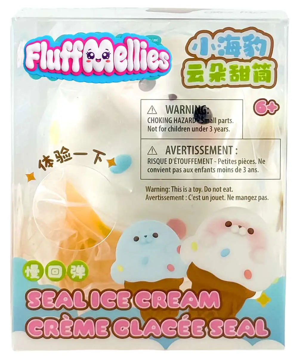 Fluffmellies Seal Ice Cream Mystery Pack [1 RANDOM Squeezy Toy]