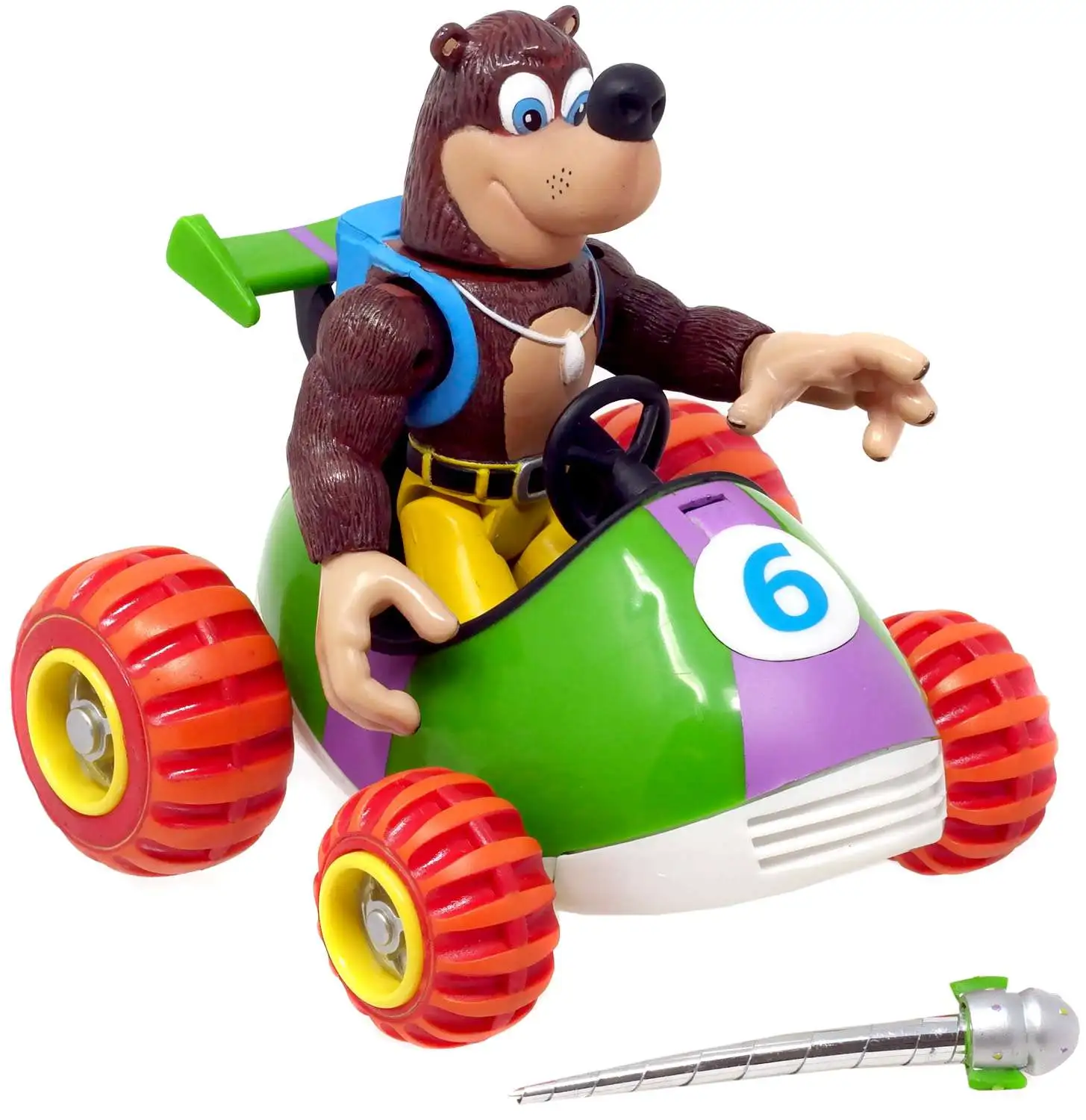 Nintendo Diddy Kong Racing Video Game Super Stars Banjo with Motorized  Racing Car with Missile Firing Action Figure Vehicle Loose Toy Biz - ToyWiz