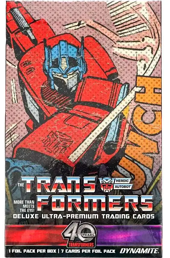 Transformers 40th Anniversary Trading Card DELUXE ULTRA PREMIUM EDITION Pack [7 Cards + 1]