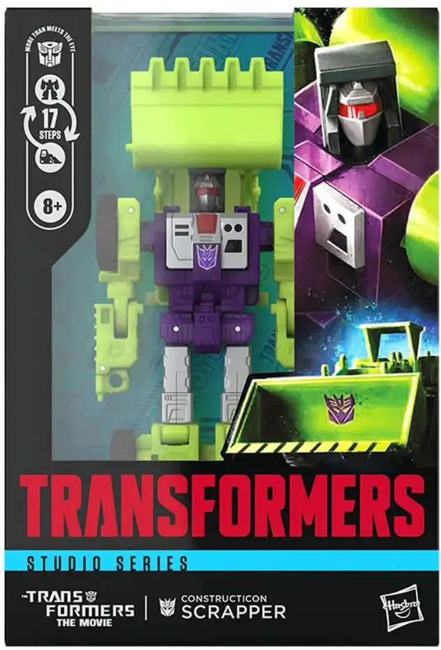 Transformers The Movie Studio Series Constructicon Scrapper Voyager Action Figure [Build Devastator!]