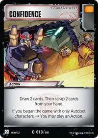 Transformers Trading Card Game Rise of the Combiners Common Confidence #013