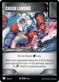 Transformers TCG Rise of the Combiners Crash Landing #R 016 Rare 