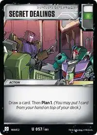 Transformers Trading Card Game Rise of the Combiners Uncommon Secret Dealings #057