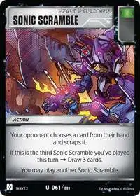 Transformers Trading Card Game Rise of the Combiners Uncommon Sonic Scramble #061