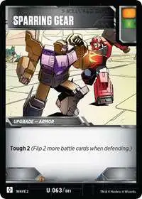 Transformers Trading Card Game Rise of the Combiners Uncommon Sparring Gear #063