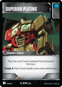 Transformers Trading Card Game Rise of the Combiners Uncommon Superior Plating #070