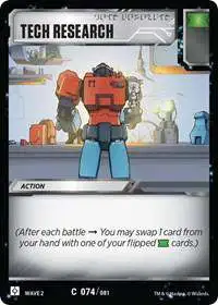 Transformers Trading Card Game Rise of the Combiners Common Tech Research #074