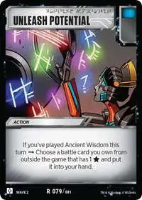 Transformers Trading Card Game Rise of the Combiners Rare Unleash Potential #079