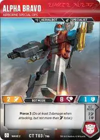 Transformers Trading Card Game Rise of the Combiners Common Alpha Bravo - Airborne Special Ops T03