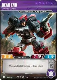 Transformers TCG Dead End Doomed Loner - Character Card Transformers TCG Dead End Doomed Loner - Character Card