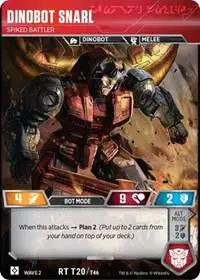 Transformers Trading Card Game Rise of the Combiners Rare Dinobot Snarl - Spiked Battler T20