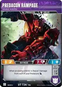 Transformers TCG Predacon Rampage Savage Hunter - Character Card Transformers TCG Predacon Rampage Savage Hunter - Character Card