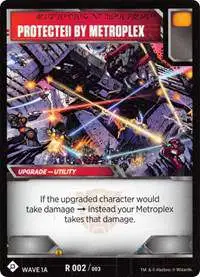 Transformers Trading Card Game Wave 1A Metroplex Rare Protected by Metorplex #002