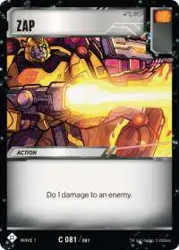 Transformers Trading Card Game Wave 1 Common Zap #081