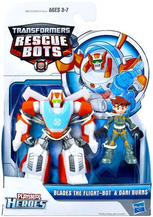 Rescue Bots Playskool Heroes Blades The Flight-Bot & Dani Burns Action Figure 