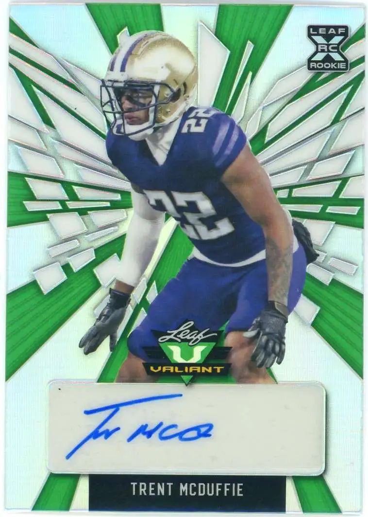 NFL 2022 Leaf Valiant Trent Mcduffie 19/40 Autographed Single Card BA-TM1 [Rookie]