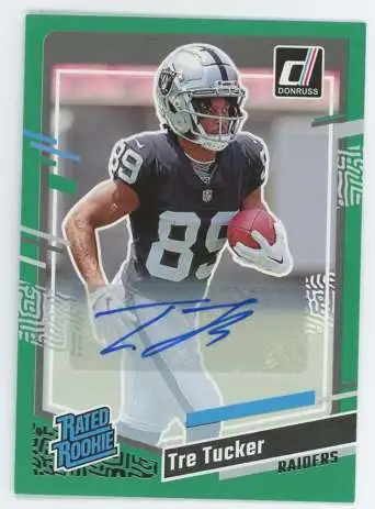 NFL 2023 Donruss Football Rated Rookie Tre Tucker #362 [Green Autograph]