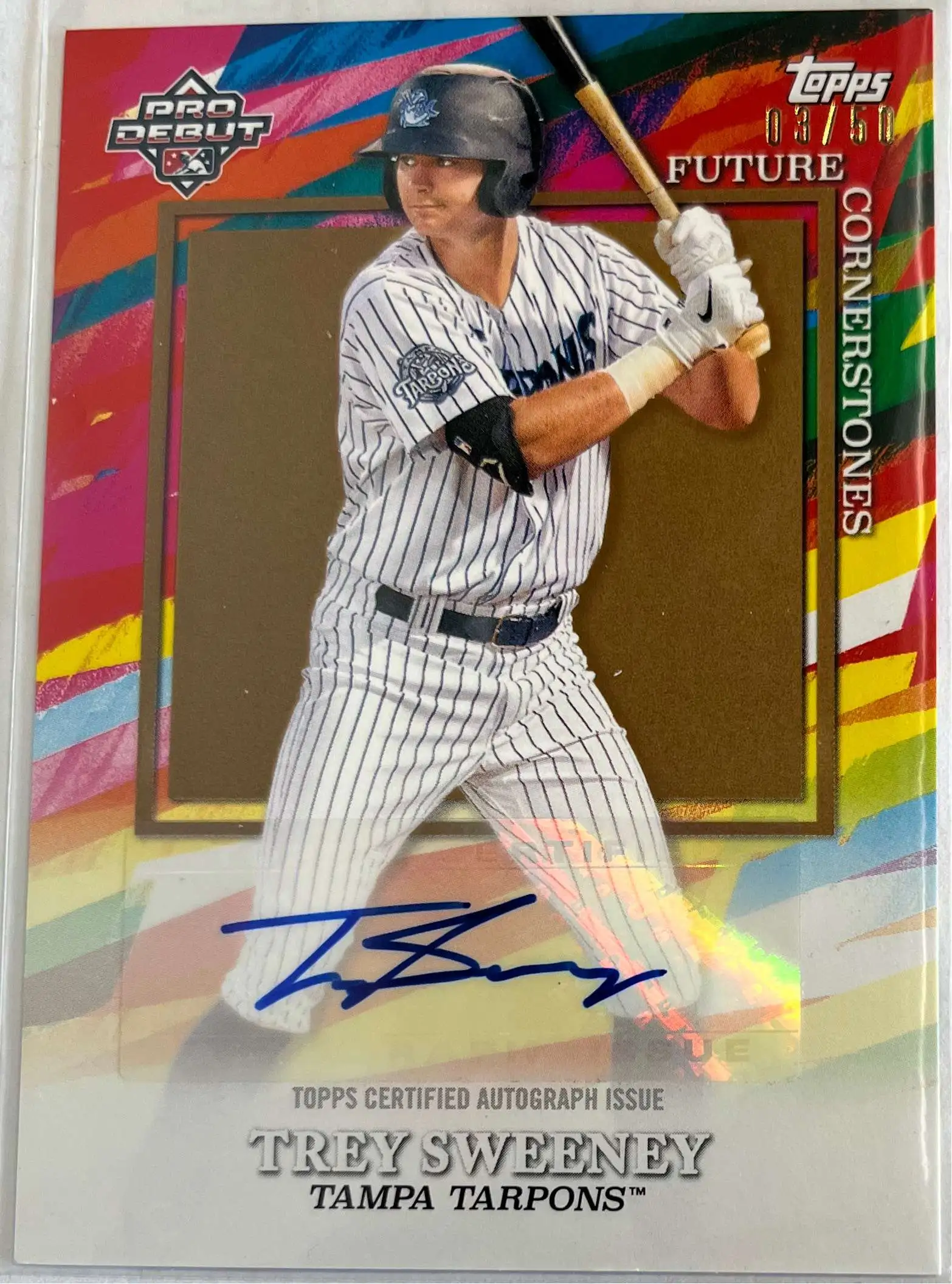 MLB 2022 Pro Debut Trey Sweeney 3/50 Autographed Single Card FC-TSY [Rookie]