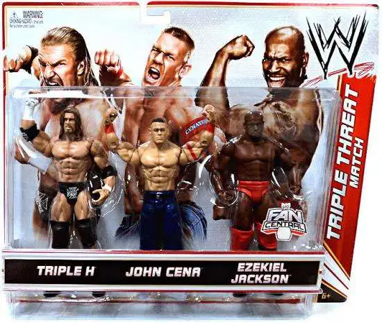 WWE Wrestling Triple H, John Cena Ezekiel Jackson Exclusive Action