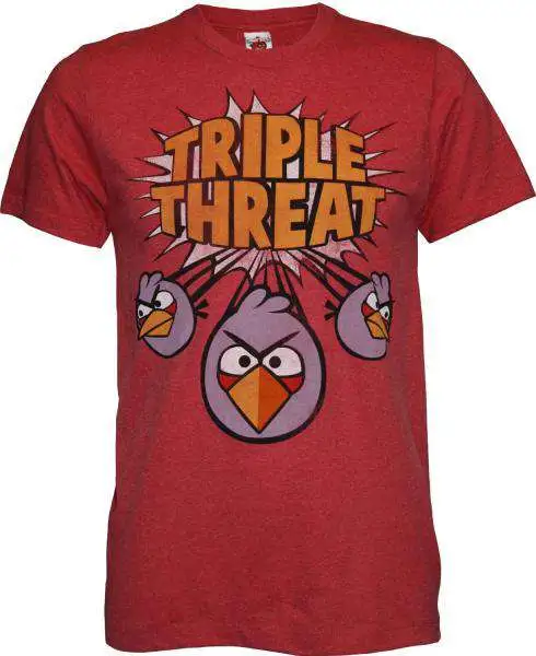 Angry Birds Triple Threat T-Shirt Adult Small - ToyWiz