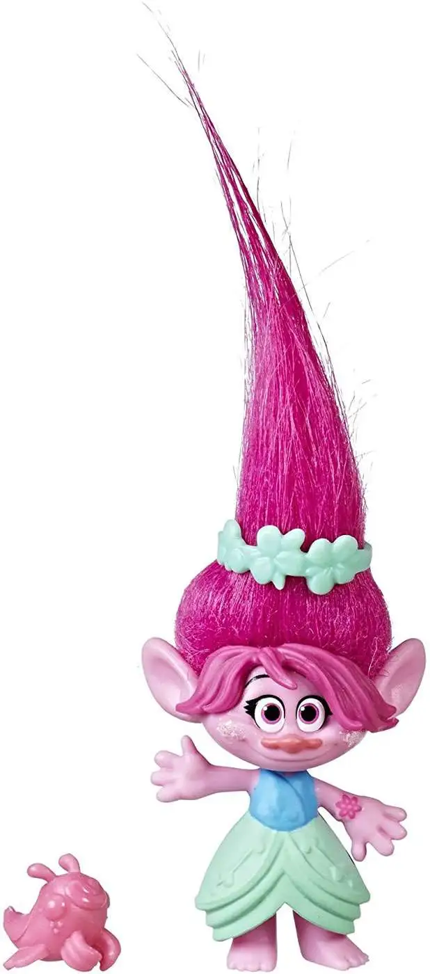 Trolls Poppy 2 Figure Blue Green Dress Hasbro Toys - ToyWiz