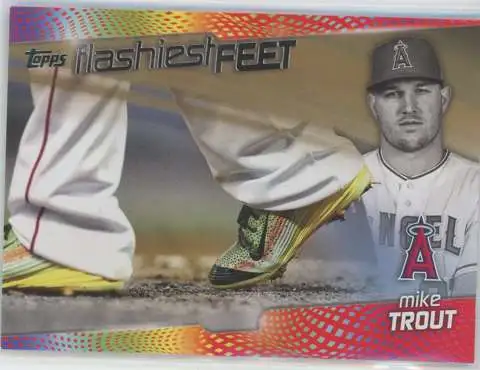 MLB Los Angeles Angels 2022 Topps Baseball 31/75 Mike Trout FF-10 [Flashiest Feet]