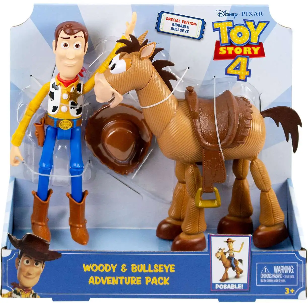 NEW Toy Story JESSIE & BULLSEYE Posable 2-Pack Cowgirl and HORSE