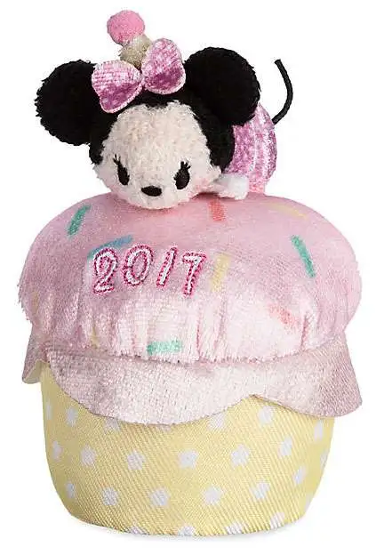 3.5" New Donald Duck 2nd Anniversary Birthday Cake Soft Tsum Tsum plush Doll Toy 