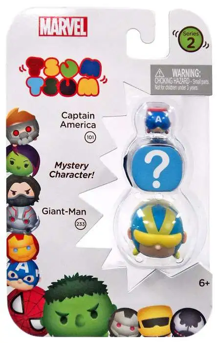 Marvel Tsum Tsum Series 2 Captain America & Giant-Man 1-Inch Minifigure 3-Pack #101 & 233