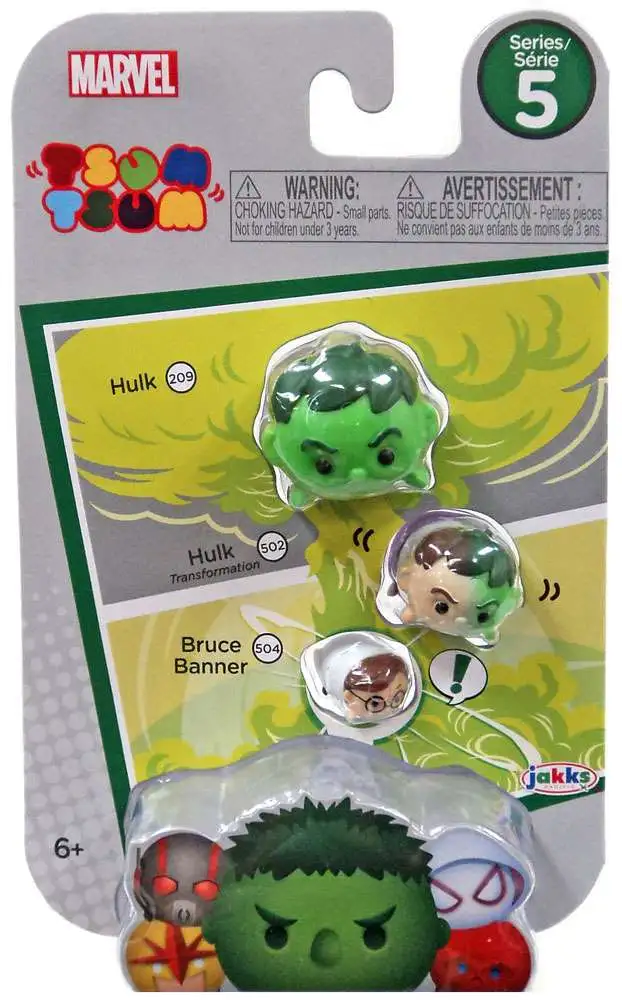Marvel Tsum Tsum Vinyl Figure Green Hulk Various Sizes from Avengers! 