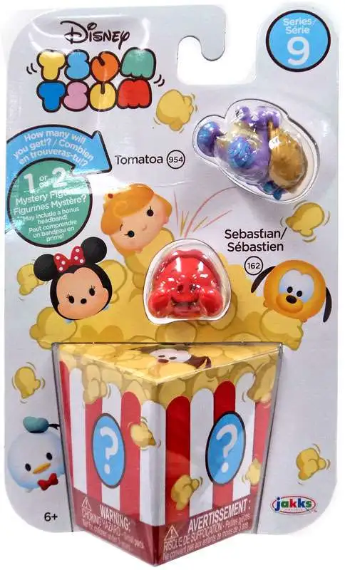 Disney Tsum Tsum Series 9 Tomatoa & Sebastian 1-Inch Minifigure 3-Pack