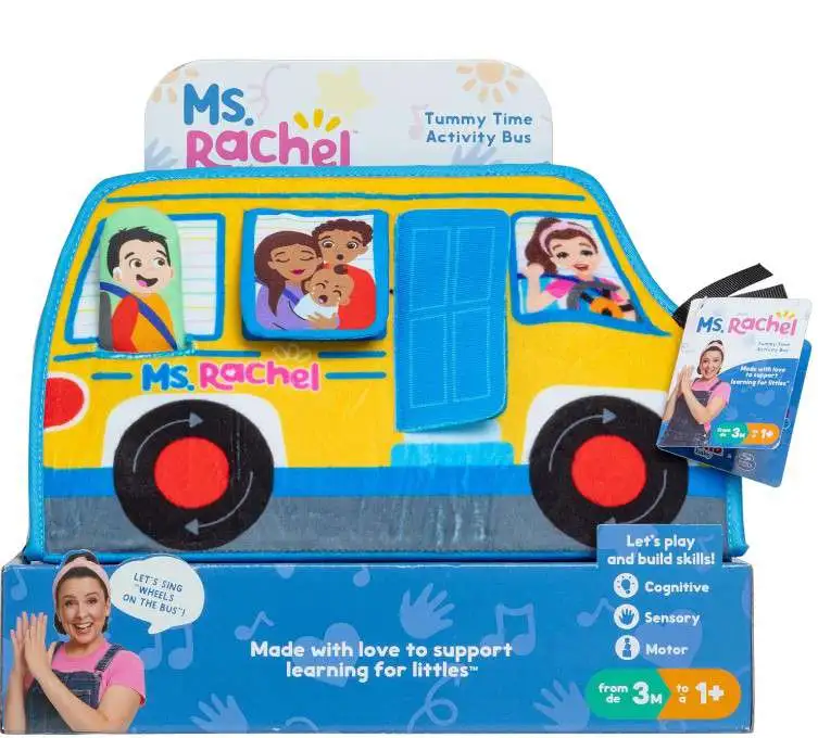 Ms. Rachel Tummy Time Activity Bus Toy