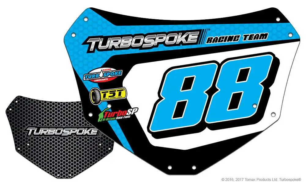 Turbospoke Blue #88 Racing Number