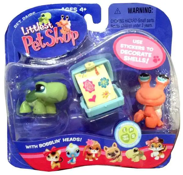 Littlest Pet Shop Pet Pairs Turtle & Hermit Crab Figure 2-Pack [Damaged Package]