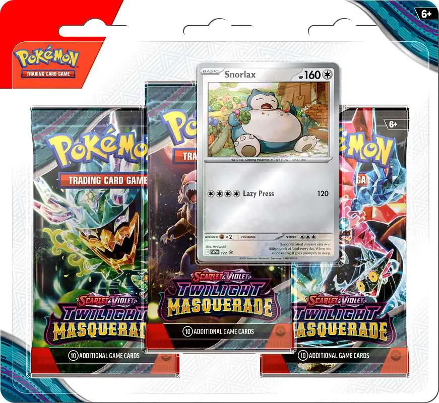 Pokemon Twilight Masquerade Snorlax Special Edition [3 Booster Packs & 1 Foil Promo Card]