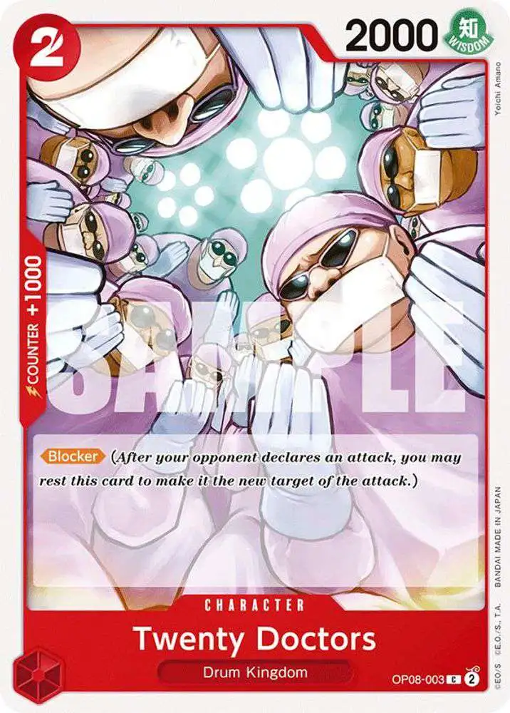 One Piece Trading Card Game Two Legends Common Twenty Doctors OP08-003