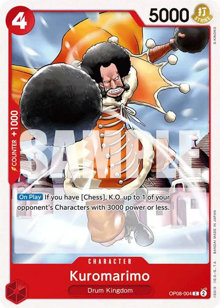 One Piece Trading Card Game Two Legends Common Kuromarimo OP08-004