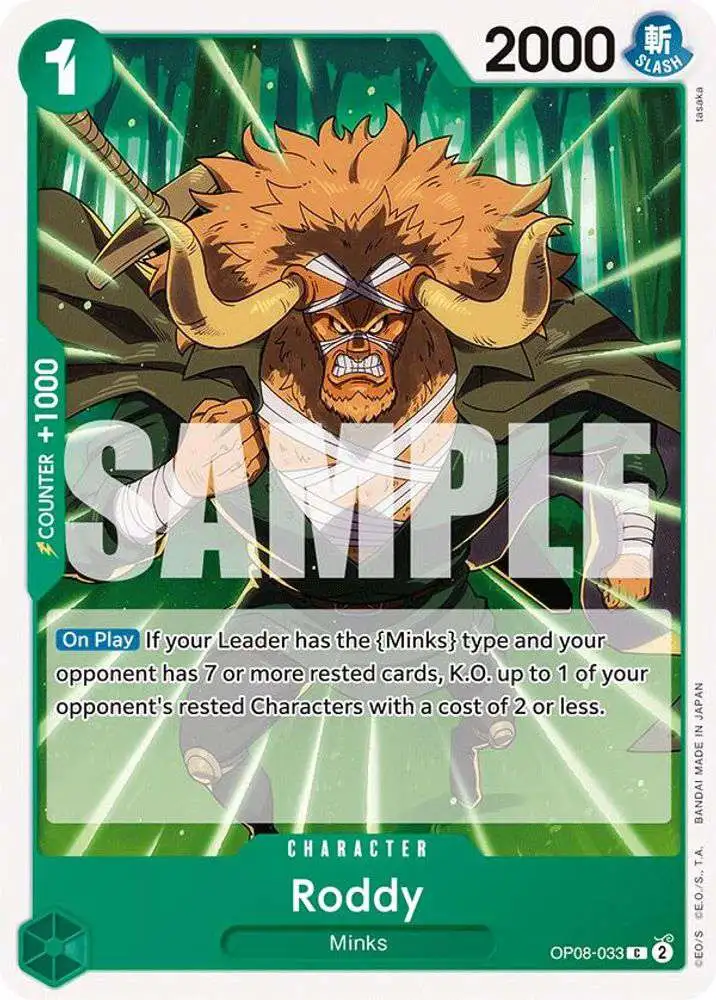 One Piece Trading Card Game Two Legends Common Roddy OP08-033