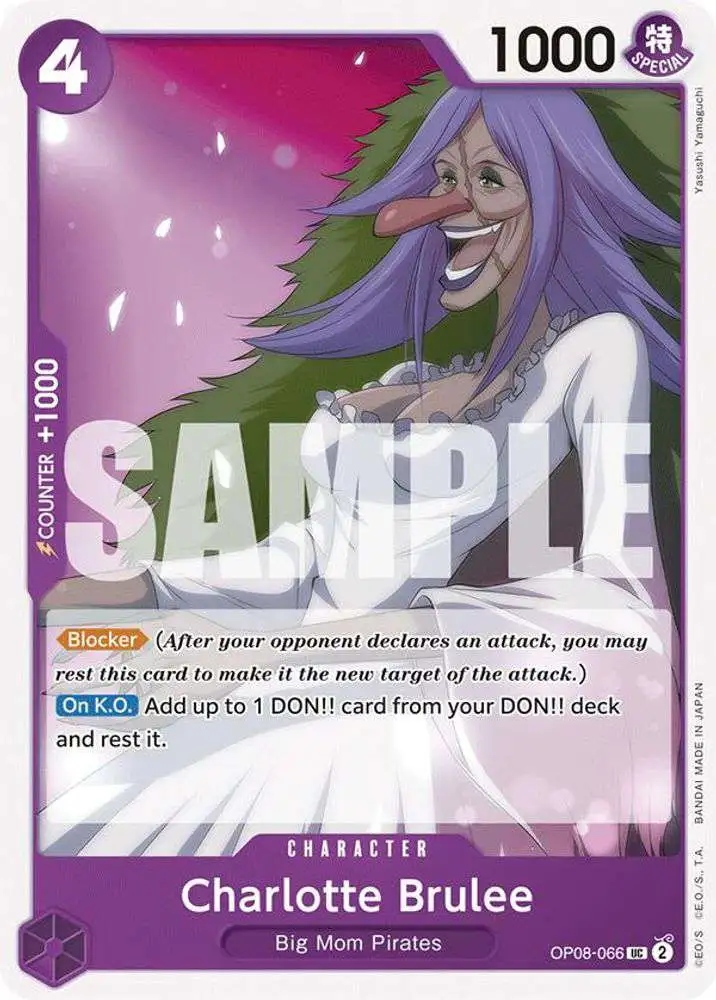 One Piece Trading Card Game Two Legends Uncommon Charlotte Brulee OP08-066