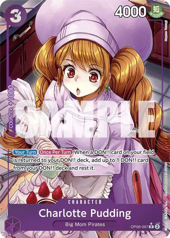 One Piece Trading Card Game Two Legends Rare Charlotte Pudding OP08-067 [Parallel]