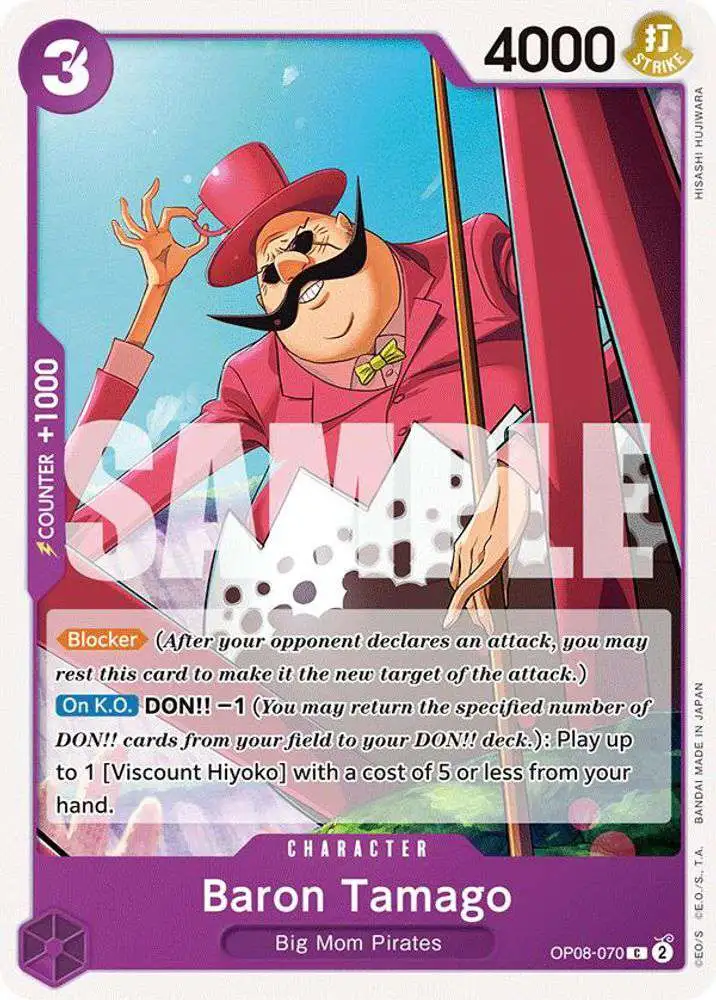 One Piece Trading Card Game Two Legends Common Baron Tamago OP08-070