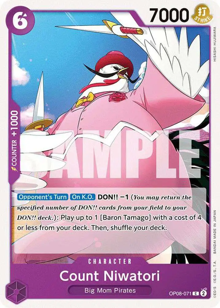 One Piece Trading Card Game Two Legends Common Count Niwatori OP08-071