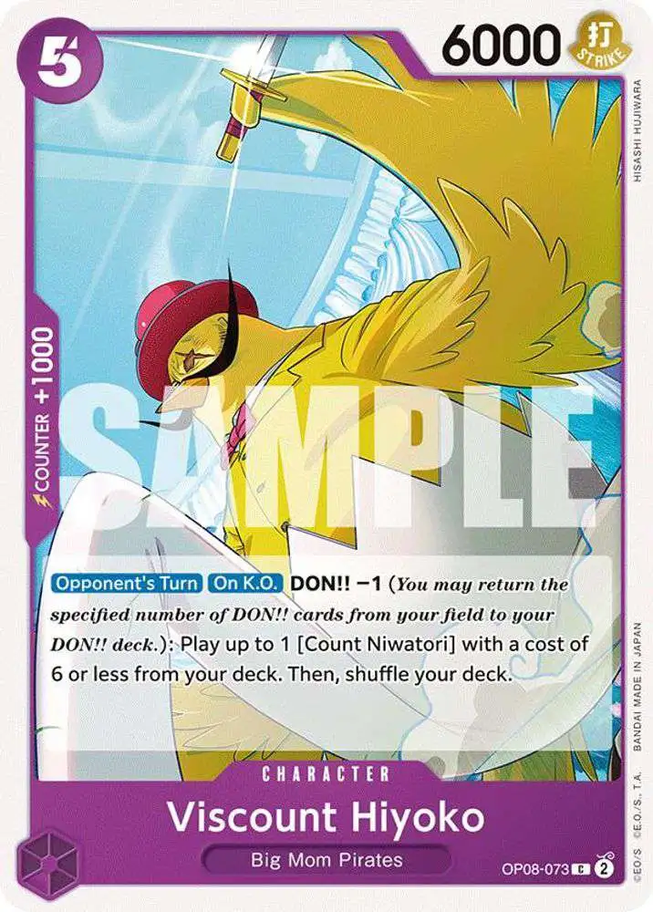 One Piece Trading Card Game Two Legends Common Viscount Hiyoko OP08-073